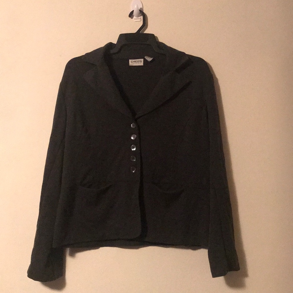 Gray Chico’s Travelers 2X Blazer
